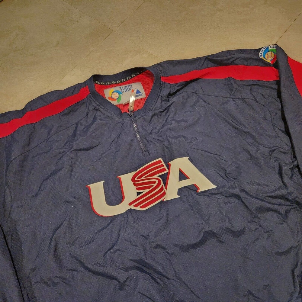 VTG World Baseball Classic WBC Majestic Men XL 06 2006 1ST YEAR Jacket VERY RARE